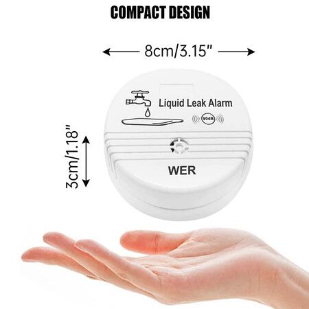 Water Leak Alarm, Leak Alert Water Detector for Home Use(Shipped Without Battery) 2 Pack