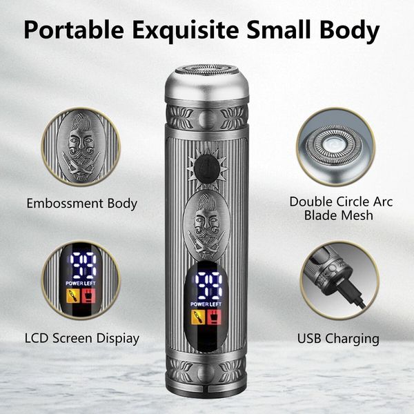 Hair Clippers for Man T-Blade Trimmer Nose Hair Trimmer Set Cordless Barber Clippers Cutting Beard LCD Display-Silver