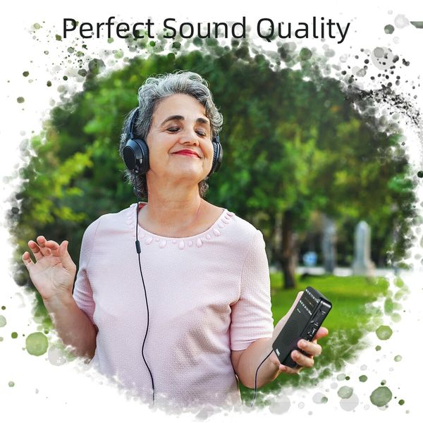 Portable Radio AM FM,Battery Operated Radio with Tuning Light,Back Clip,Excellent Reception for Indoor & Outdoor & Emergency Radio,AM FM Radio Portable,Transistor Radio