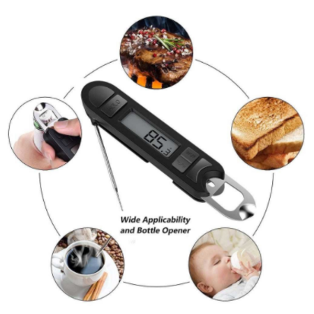 Digital Food Thermometer Meat Instant Read Thermometer Barbecue BBQ Grill Smoker Thermometer Cooking Baking Oven Thermo