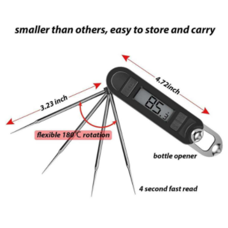 Digital Food Thermometer Meat Instant Read Thermometer Barbecue BBQ Grill Smoker Thermometer Cooking Baking Oven Thermo