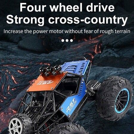 1:18 Scale RC Car 4D Off Road Vehicle Radio Remote Control Car High-Speed Blue