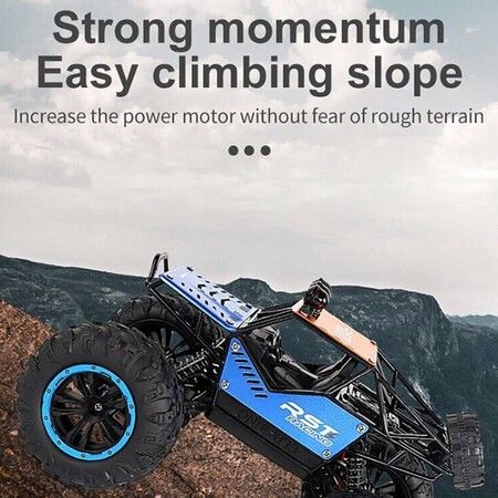 1:18 Scale RC Car 4D Off Road Vehicle Radio Remote Control Car High-Speed Blue