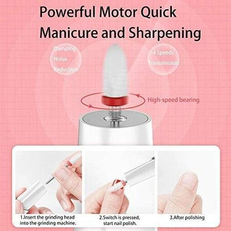 USB Rechargeable Electric Nail Drill Kit Manicure Pedicure Set