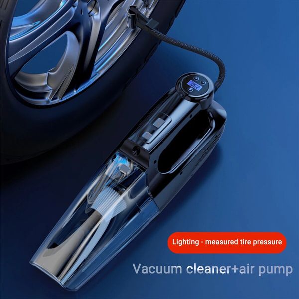 4-in-1 Handheld Car Vacuum Cleaner, Tire Inflator Compressor Pump Portable Vacuum For Car, Home, Office, Pet Hair Vacuum