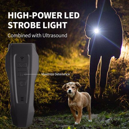 Dog Barking Control Devices, 32.8FT Anti Barking Device , 3 Training Modes with LED Lights, Ultrasonic Dog Barking Deterrent Black