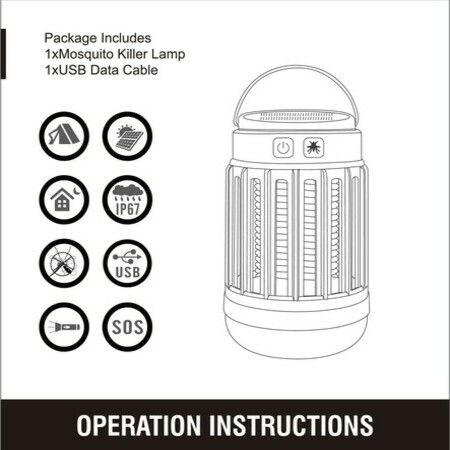 Solar Bug Zapper Outdoor,Buzz Blast Pro,Cordless & Rechargeable Mosquito Zapper with High Powered UV Light,3 in 1 Fly Zapper Up to 2100 Sq Ft Can Attract Gnats,Mosquitoes,Flies,Moths (2pack)