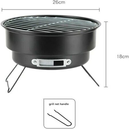 Camping Stove, Mini Outdoor Folding Portable BBQ Grill Size : 26x18cm