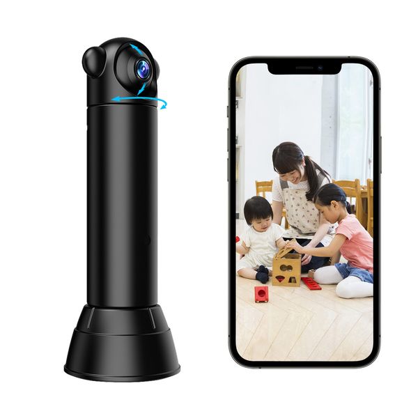 1080P Baby Monitor Small Nanny Cam WiFi Spy Hidden Camera Home Security Camera Indoor  Live Remote View Motion Detection Night Vision