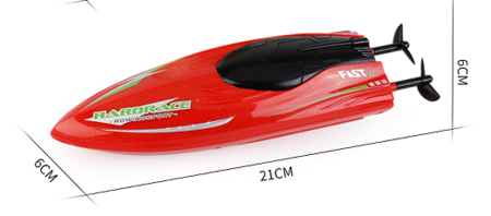 RH707 Remote Control Boat, Left and right 360 ° rotating double-sided driving light stunt boat 2.4G RC Boats Pool Toys for Adults and Kid?Red?