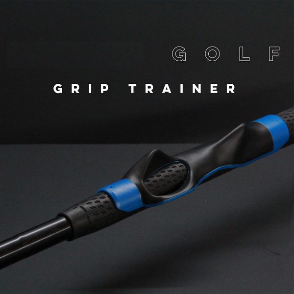 Golf Grip Trainer Attachment for Improving Hand Positioning (Blue)