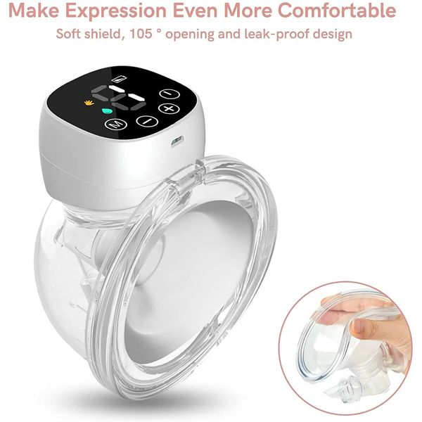 Wearable Breast Pump Electric Breast Pump Hands Free Electric Breast Pump With 3 Modes & 9 Levels Low Noise & No Pain Wireless Breastfeeding Pump