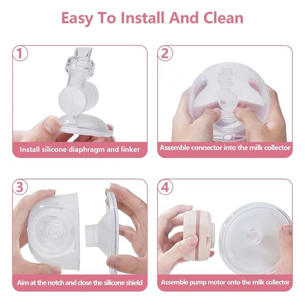 Wearable Breast Pump, Electric Breast Pump, Hands Free & Low Noise Portable Breast Pump with 3 Modes, 9 Levels (1 Pack)