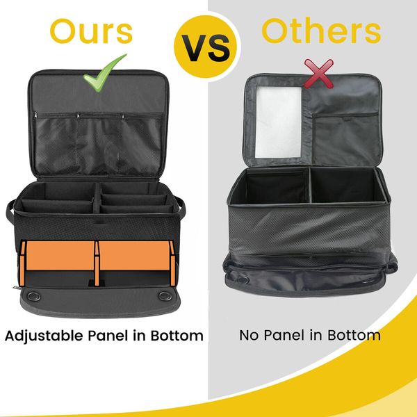 Golf Trunk Organizer 2 Layer Waterproof Car Locker Ventilated Compartment 2 Pair Shoes Durable Storage Balls Tees Clothes Gloves Accessories Gift Black