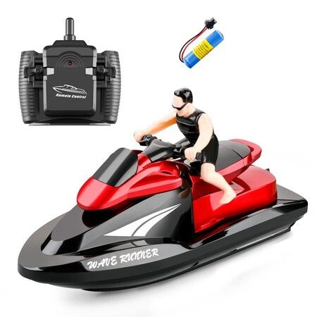 2.4G Rc Boat Motorcycle Speedboat 20 Km/H  Radio Remote Control High Speed Ship Water Game Gift For Kids Color Red