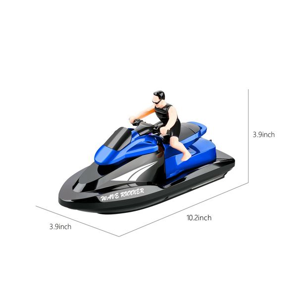 2.4G Rc Boat Motorcycle Speedboat 20 Km/H  Radio Remote Control High Speed Ship Water Game Gift For Kids Color Blue