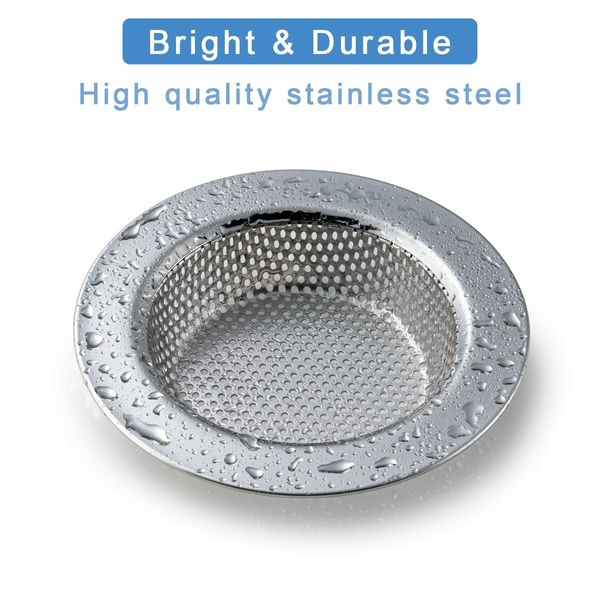 Sink Strainer for Most Kitchen Sink Drain Basket,Upgraded Double-Layer Safe Design Kitchen Sink Strainer (2 PCS,4.5 Inch)