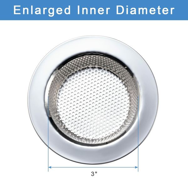 Sink Strainer for Most Kitchen Sink Drain Basket,Upgraded Double-Layer Safe Design Kitchen Sink Strainer (2 PCS,4.5 Inch)