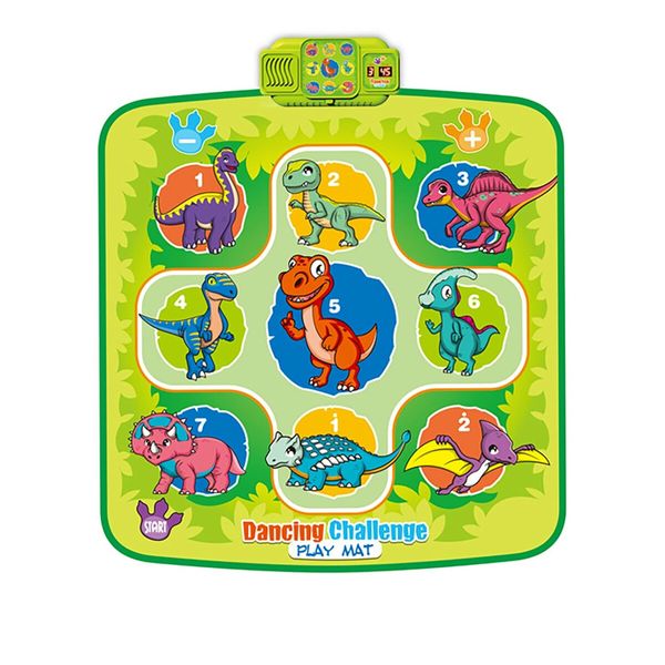 Dance Mat Toys For Girls Boys, Dinosaur Dance Pad with Led Lights 5 Game Modes Adjustable Volume Kids Dance Toys, Christmas Birthday Gifts for Girls Boys