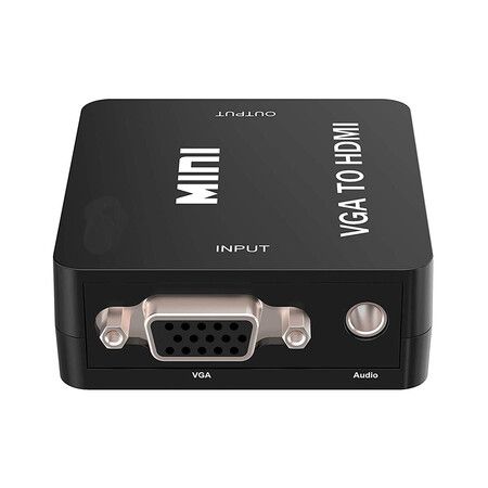 VGA to HDMI Adapter, Mini Vga Adapter Box Steadily Convert Full HD Audio Video