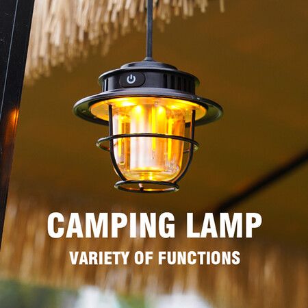 Camping Lamp 200 Lumens Vintage Outdoor Camping Light for Hiking BBQ