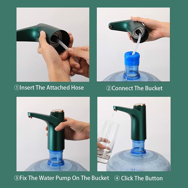 Electric Water Pump Dispenser Portable Water Dispenser,USB Charging Automatic Drinking Water Bottle Pump for Camping