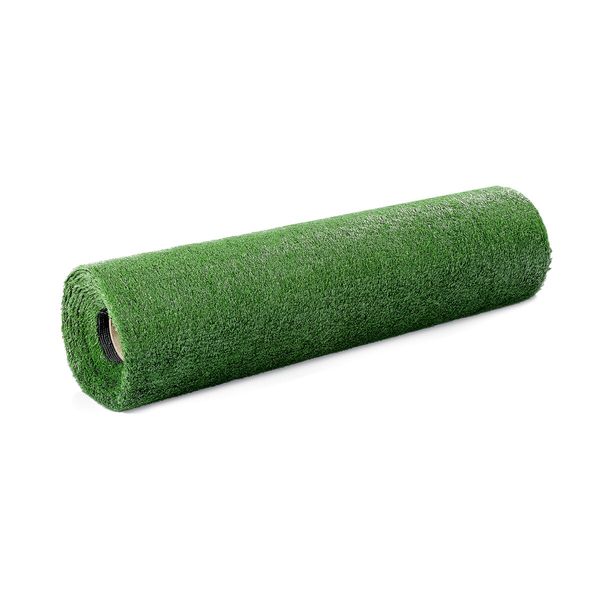 2x5M Artificial Grass Roll  Fireproof Fake Synthetic Turf Faux Lawn 10SQM Plastic Plant Mat Flooring Yarn Decor Olive 15mm 10 Pins