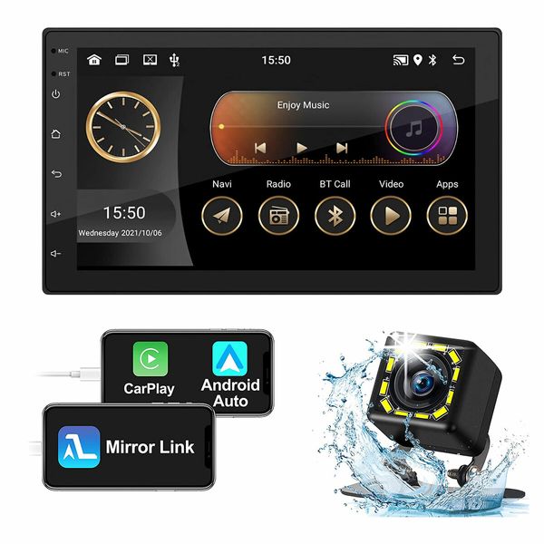 7inch Car Stereo Radio Double Din Android Player Apple CarPlay System Head Unit Music Navigation Touch Screen 2+32G