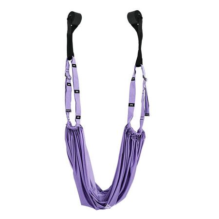 Waist Back Leg Stretch Strap for Stretching Back Bend Split Inversion Strap Gravity Yoga for Fitness Door Flexibility Trainer Beginner Gym Purple