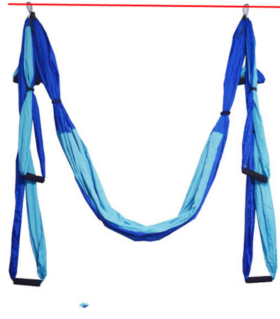 Aerial Yoga Swing Set Ultra Strong Antigravity Yoga Flying Sling Inversion Swing Tools with Extension Belt for Air Yoga Inversion Fitness Mixed Blue