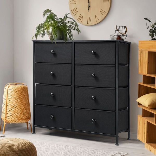 Chest of 8 Drawers Dresser Storage Table Unit Bedroom Living Room Furniture Cabinet Organizer Hallway Clothes Organiser