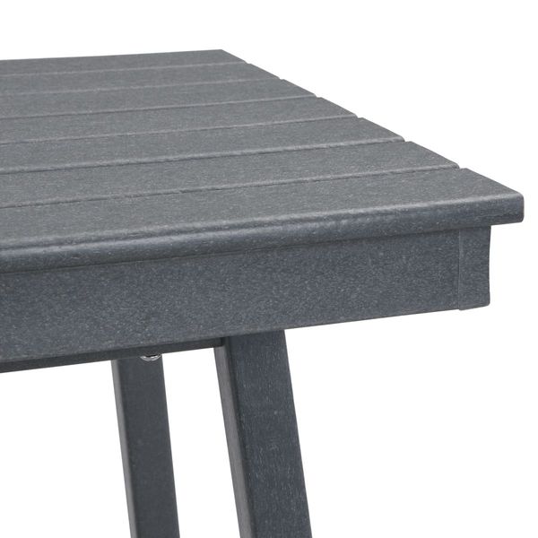 EHOMMATE HDPE Square Top Outdoor Bar Table Grey