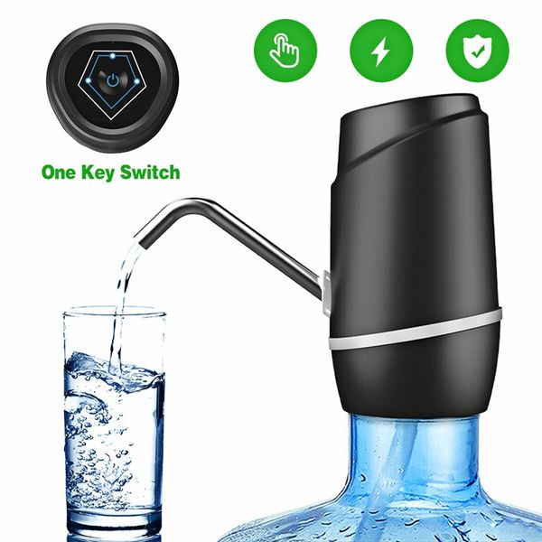 Electric Drinking Water Pump Portable Water Dispenser Universal USB Charging Water Bottle Pump for Home Camping