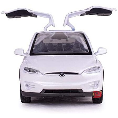 Car Model X 1:32 Scale Alloy diecast Pull Back Electronic Toys (White)