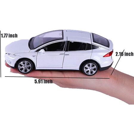 Car Model X 1:32 Scale Alloy diecast Pull Back Electronic Toys (White)