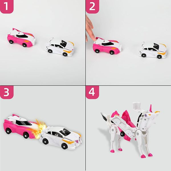 Hello Carbot Unicorn Mirinae Prime Unity Series 2 in 1 Transformation Unicorn Action Figure Robot