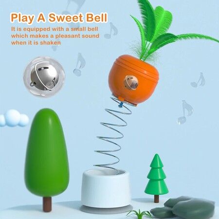 Cat Food Leakage Toy Funny Spiral Spring Carrot Toys