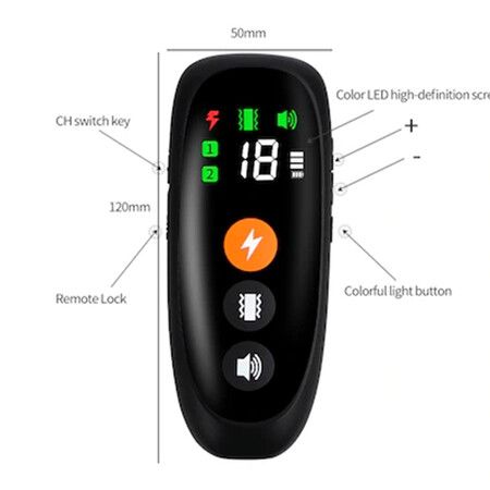 Auto Anti bark and Remote Training 2 in 1 Bark Collar, Shock Vibration Beep 800 Meters Dog Training Collar