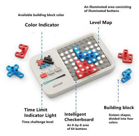 Super Blocks Pattern Matching Puzzle Games Original 1000+ Challenges Brain Teaser STEM Toys for Kids & Teens