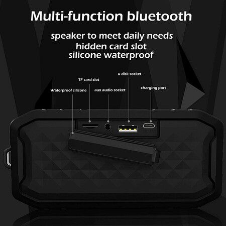 Bluetooth Speaker Fully Waterproof, Loud HD Sound Deep Bass for Home, Outdoors