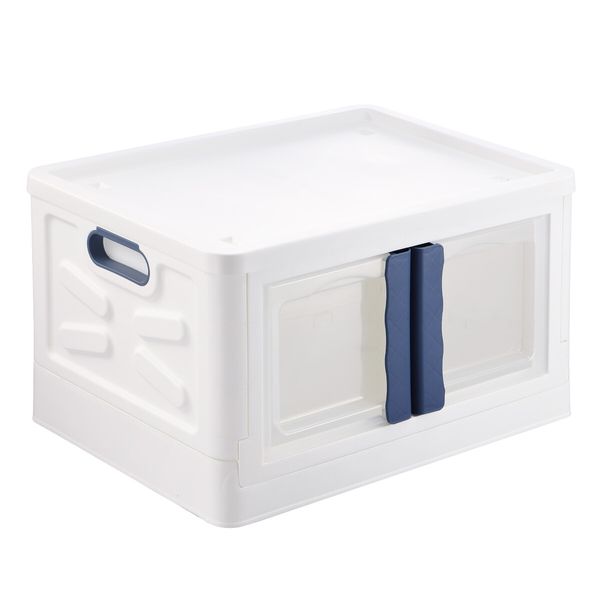 38L Storage Box Container Tool Toy Plastic Organiser Large Stackable Collapsible Wardrobe Clothes Pantry Bin