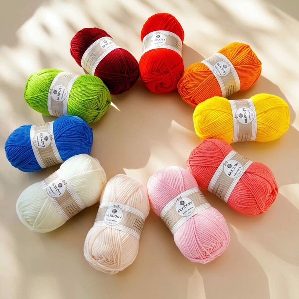 Crochet Yarn,Feels Soft 560 Yards Assorted Colors 4ply Acrylic Yarn,Yarn for Crochet & Hand Knitting (4 Pcs,200g,Watermelon Red)