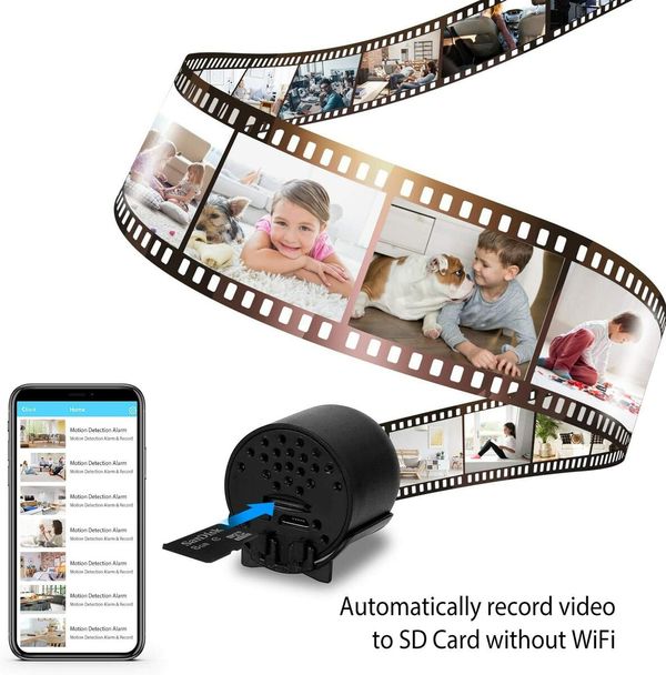 Mini Hidden Camera WiFi HD 1080P Spy Camera Small Wireless Security Camera View on Android iOS App