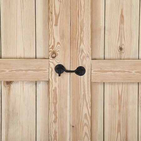 4" Privacy Hook and Eye Latch Easy Lock for Barn Door (4inch,1pcs,Black)