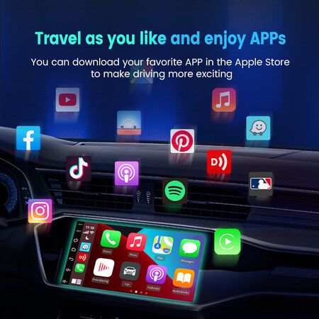 For Apple Carplay AI Box Car Wired CarPlay to Wireless CarPlay Android Auto Fast Connect Smart Mini AI Box USB Plug and Play