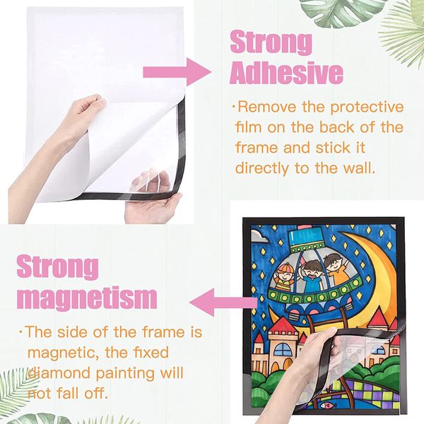 25 X 35 CM Frame Magnetic Diamond Art Frame Self-Adhesive Frame (10 Pack)