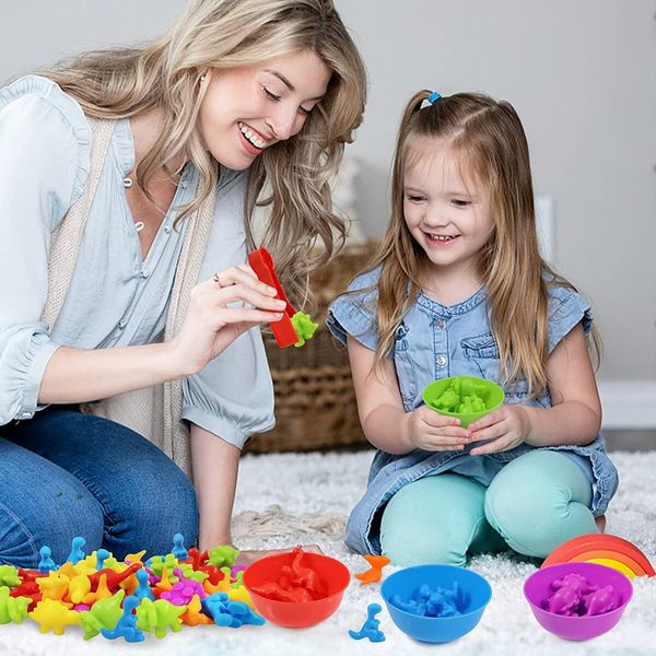 Counting Dinosaurs Toys Matching Game for 3 4 5 Years Old