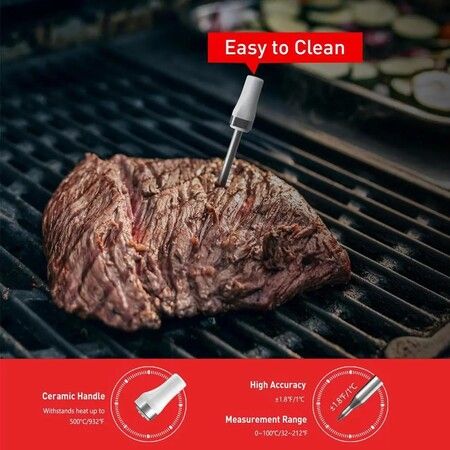 Smart Meat Thermometer with Wireless Bluetooth Connectivity