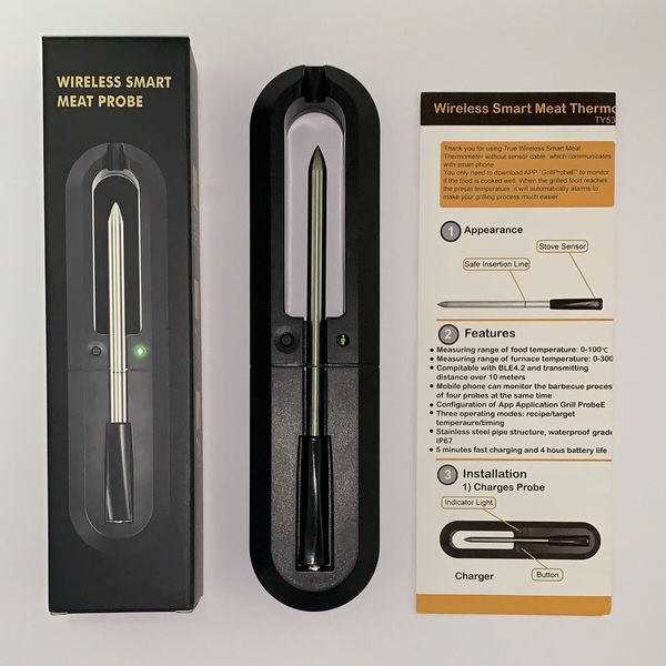 Wireless Meat Thermometer Bluetooth Unlimited Range Thermometer Digital Meat Thermometer