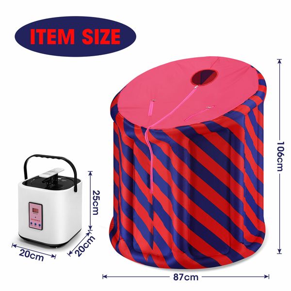 Portable Steam Sauna Home Spa Inflatable Full Body Steamer Bath Tent Personal Private Detox Therapy 1000W 9 Temperatures